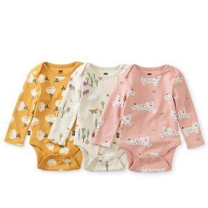 🌿Tea Collection Infant 3-Pack Cotton Onesies [NB]🌿